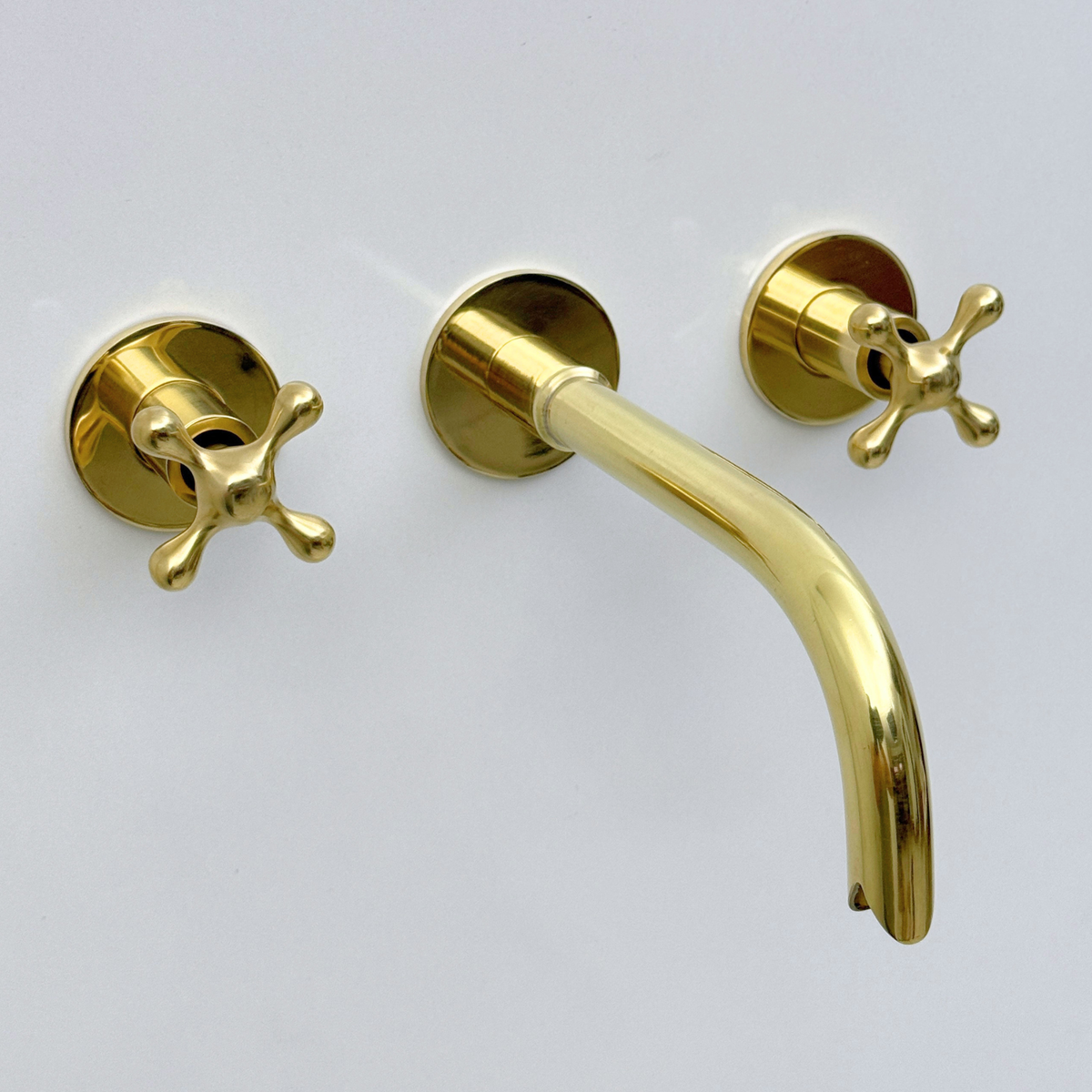 Unlacquered Brass Wall-Mount Faucet
