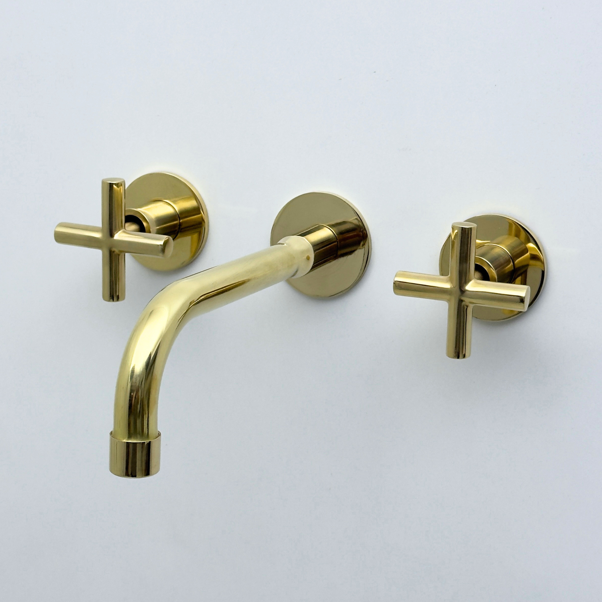 Unlacquered Brass Wall-Mount Faucet
