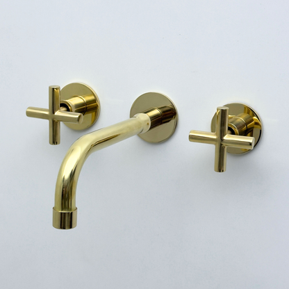 Unlacquered Brass Wall-Mount Faucet