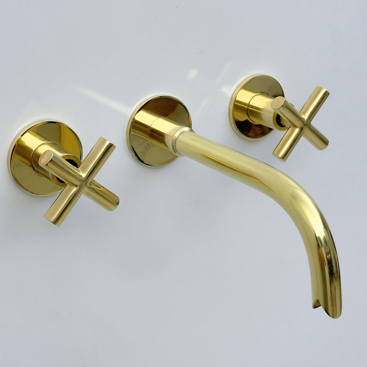 Unlacquered Brass Wall-Mount Faucet