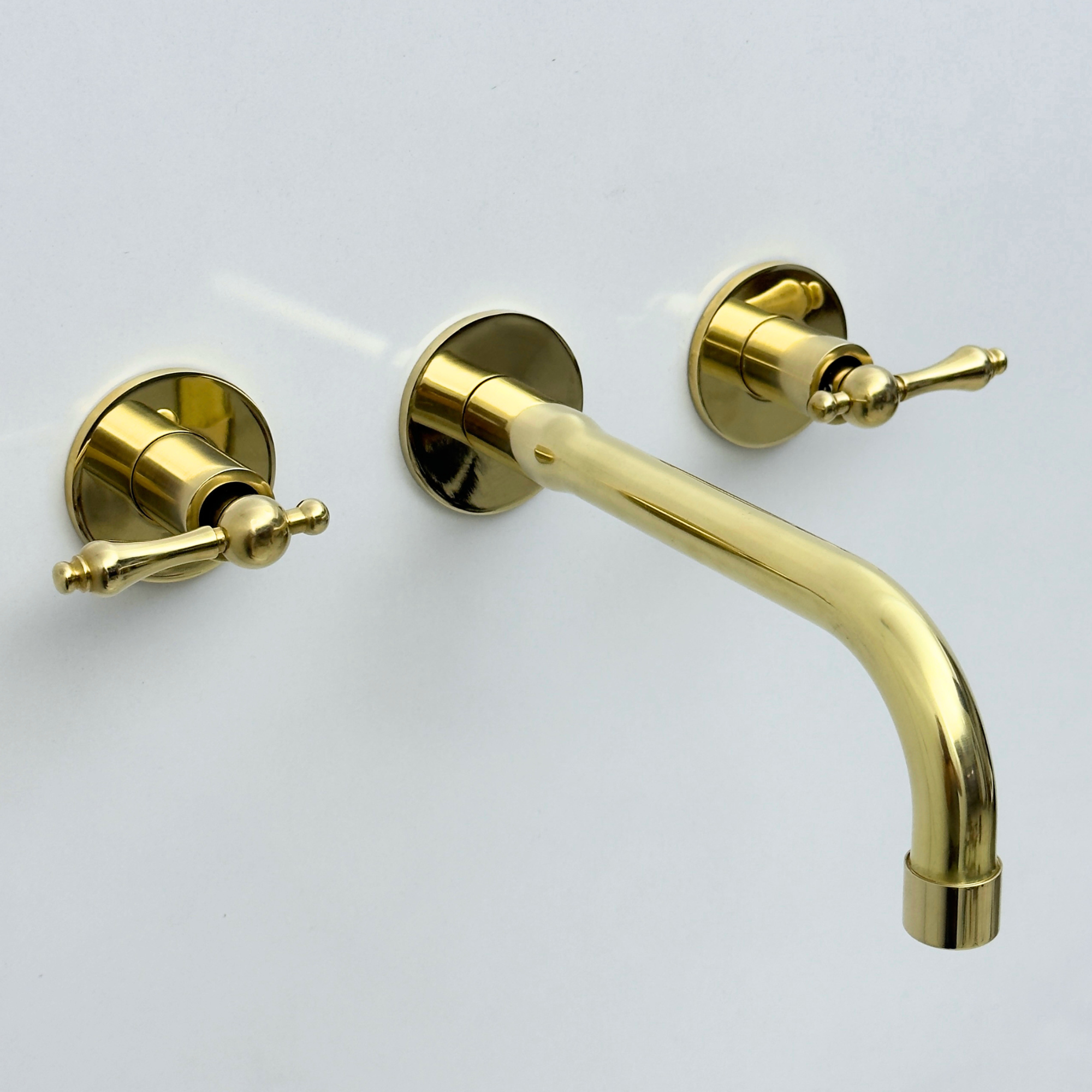 Unlacquered Brass Wall-Mount Faucet