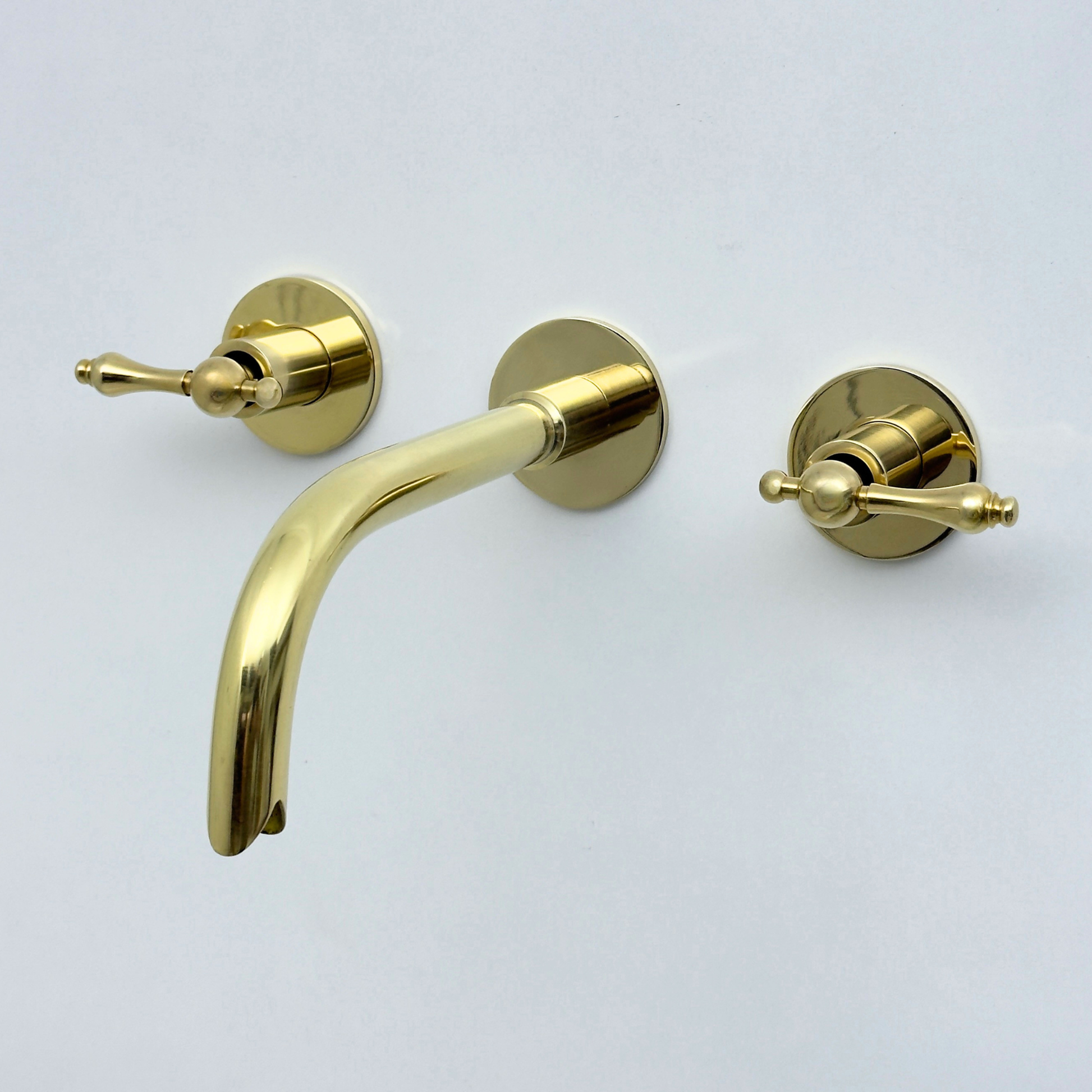 Unlacquered Brass Wall-Mount Faucet
