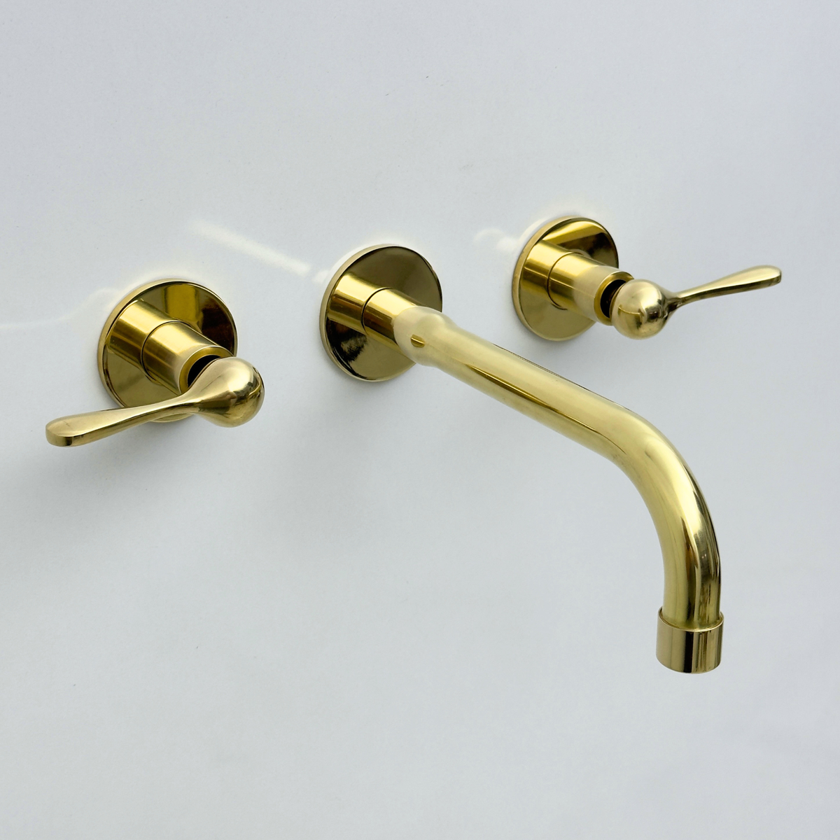 Unlacquered Brass Wall-Mount Faucet