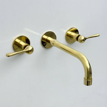 Unlacquered Brass Wall-Mount Faucet