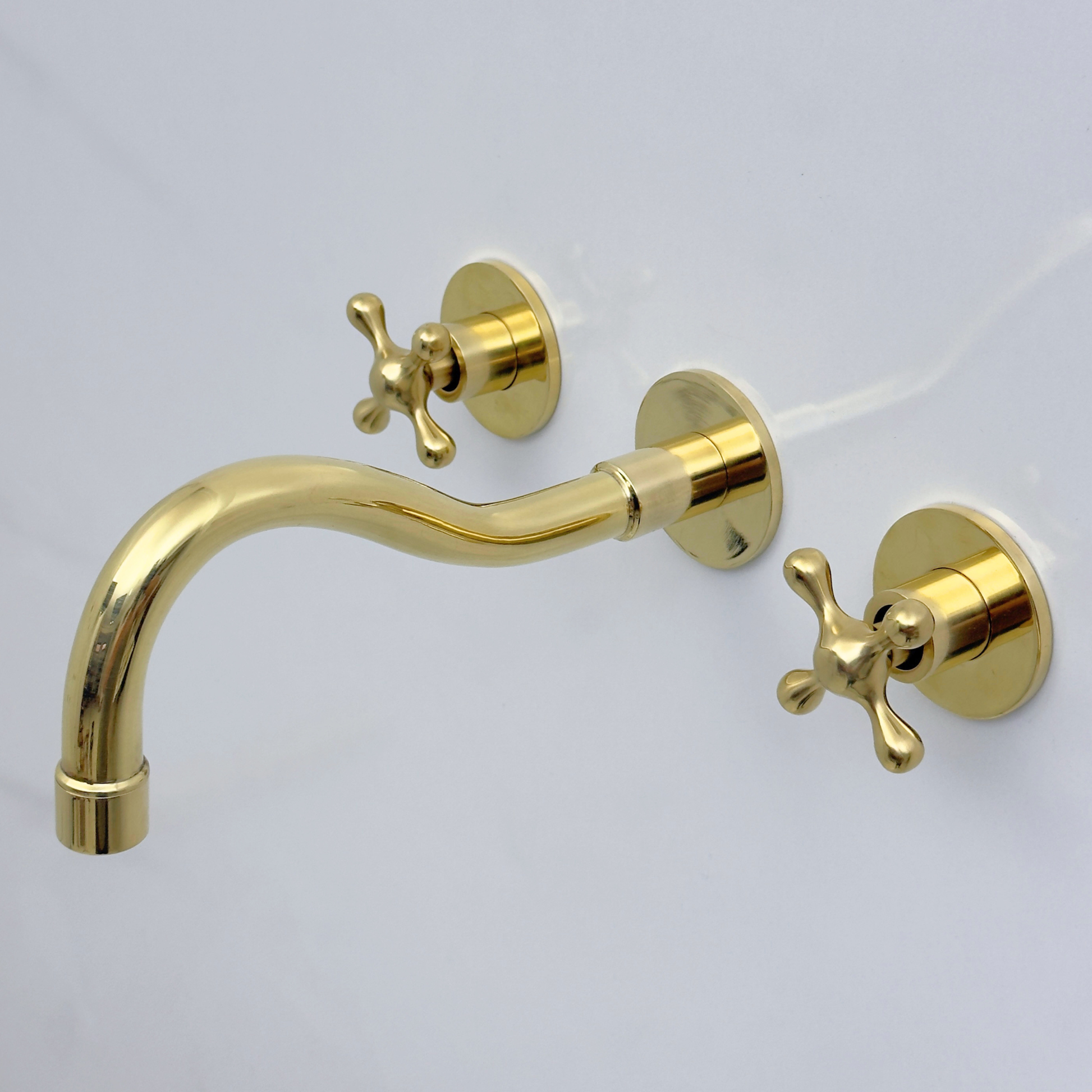 Unlacquered Brass Wall-Mount Faucet