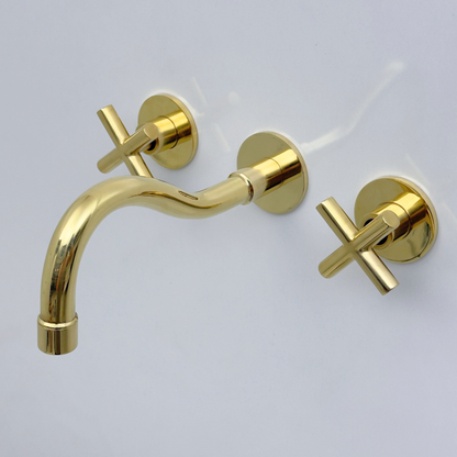Unlacquered Brass Wall-Mount Faucet