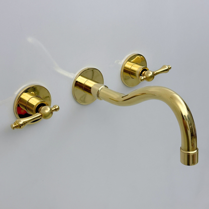 Unlacquered Brass Wall-Mount Faucet
