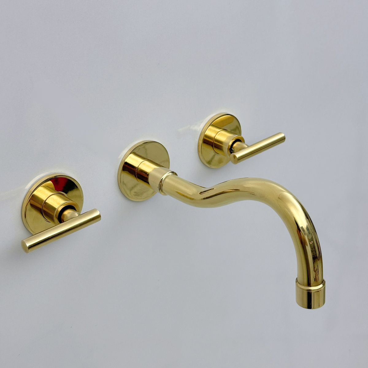 Unlacquered Brass Wall-Mount Faucet