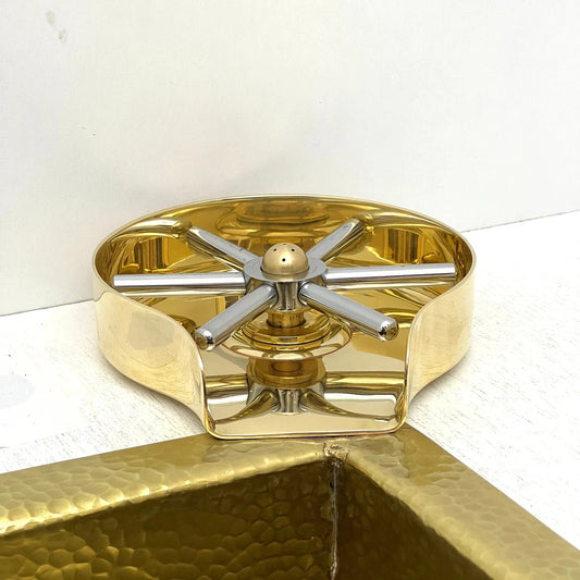 Unlacquered Brass Glass Rinser For Kitchen Sinks-Ref:GR1