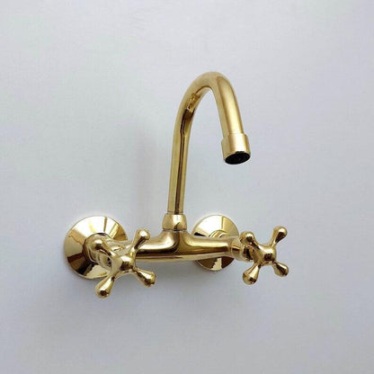 Grifo de pared de latón sin lacar - ref: APCL-6