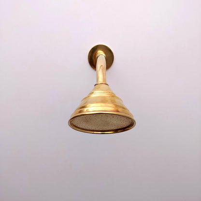 Unlacquered Brass Shower System with Tub Filler and Round Shower Head - Ref: ATLASS34