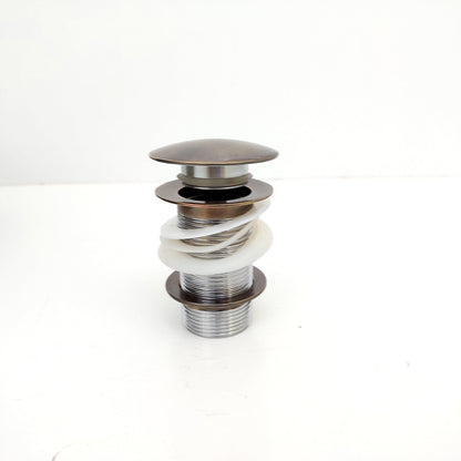 17" Antique Brass Bathroom Sink, Resin Vanity Vessel Sink, Black and White Bowl Sink - Ref: SN025
