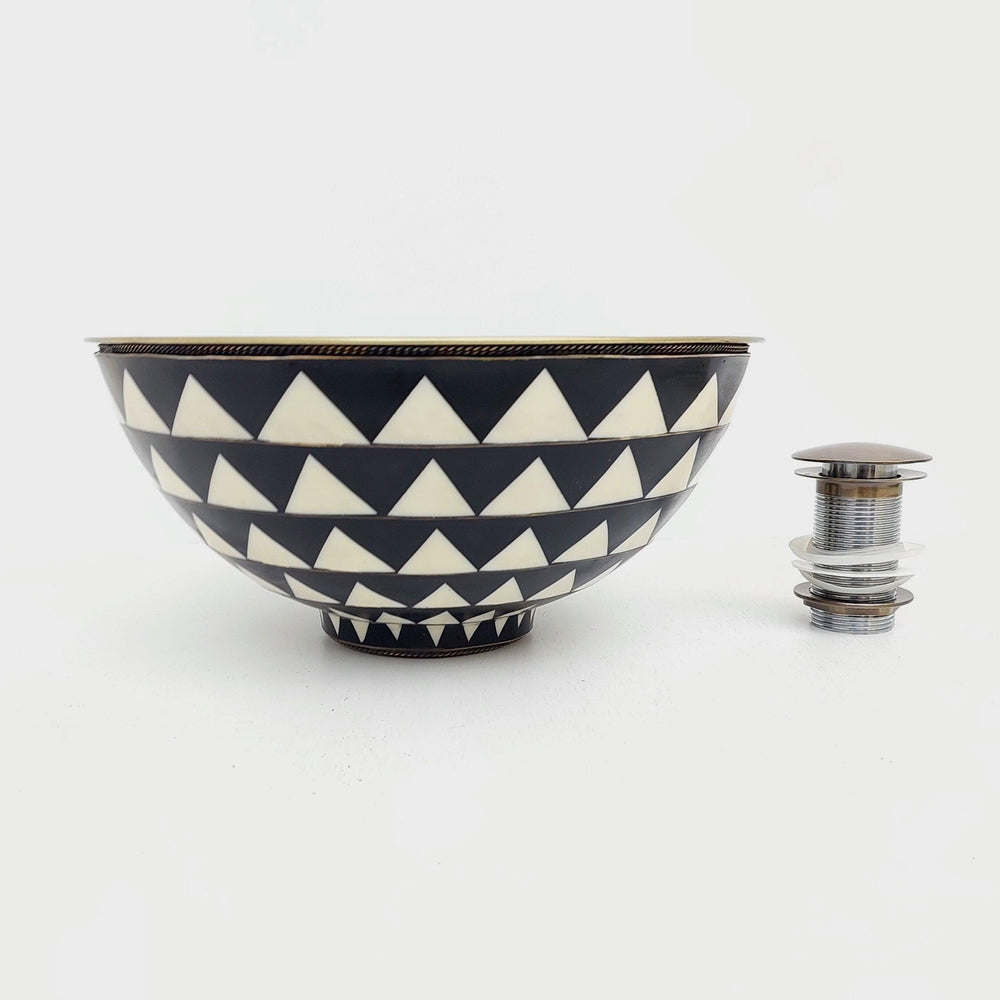 13-inch antique brass resin vanity vessel sink SN026 image 1