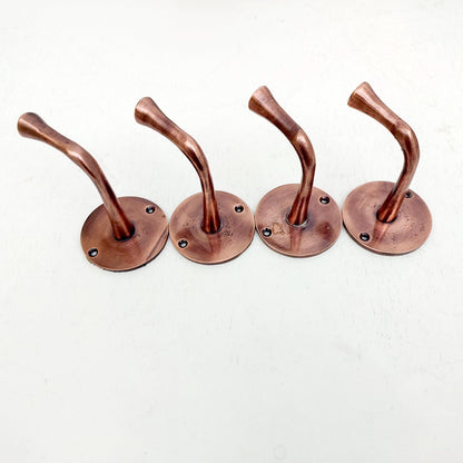 Solid Handmade Copper Wall Hooks, Antique Copper Coat Hooks - Ref: BA013C