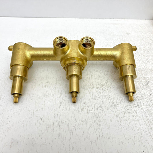 Solid Brass 3 Handles 3 Way Bathroom Shower Valve - Ref: VL002