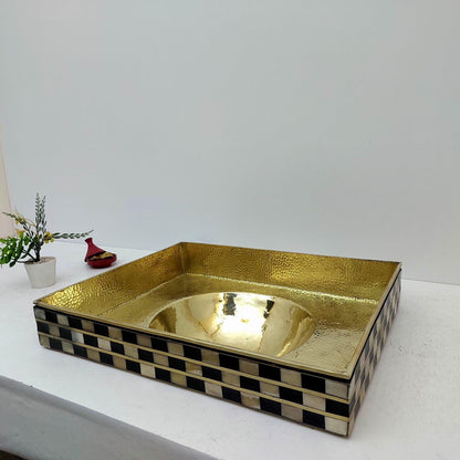 Unlacquered Brass and Resin Bathroom Sink, Antique Brass Resin Vanity Vessel Sink - Ref: SN014-SO