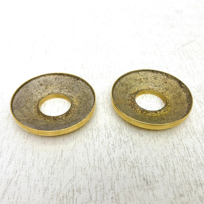 Brass Face Plates for Wall Mounted Faucets, 1/2 Inch Unlacquered Brass Flange - Ref: BA018