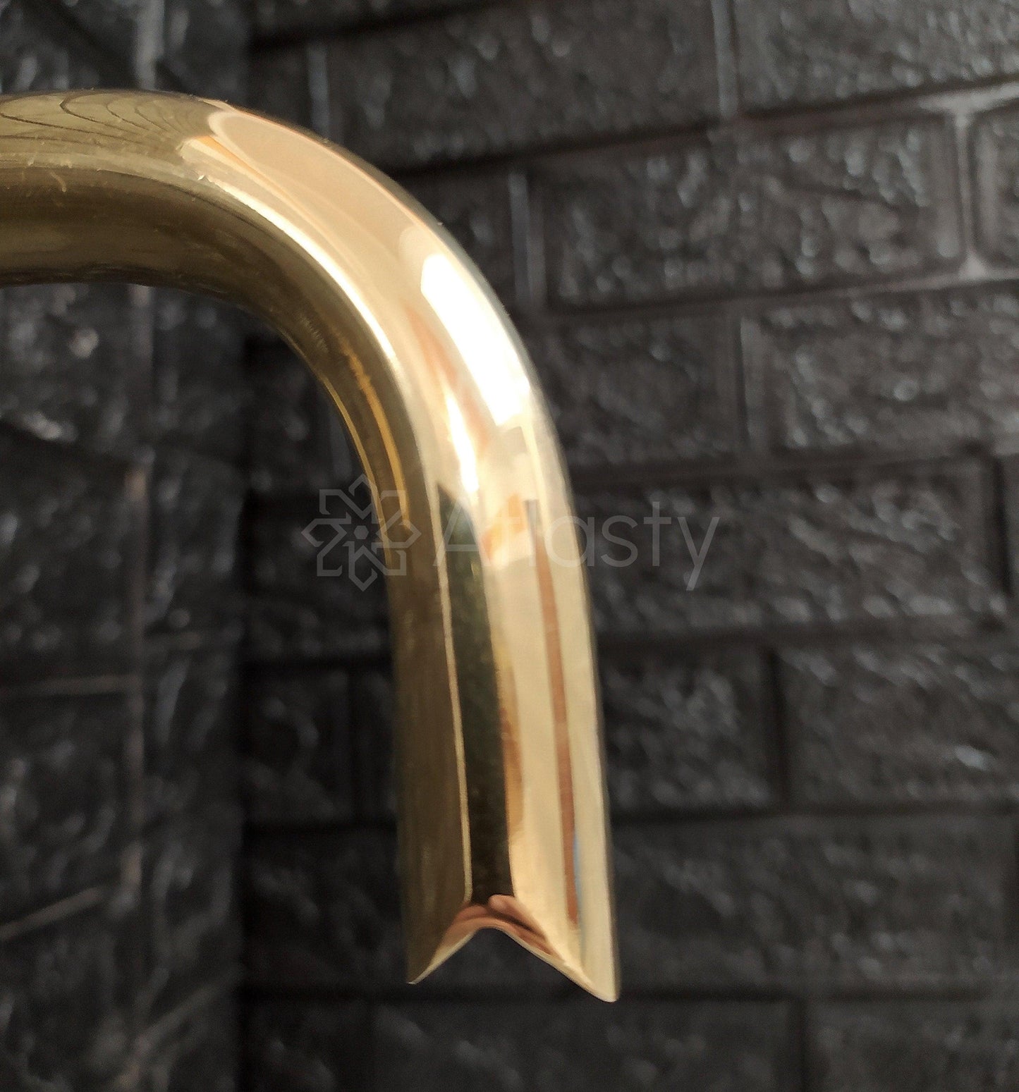 Unlacquered Brass Wall Mounted Bathroom Faucet - Vessel Sink Faucet with Cross or Lever Handles and Snake Mouth