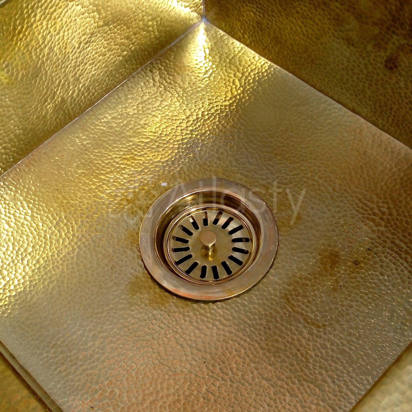 Solid Brass Kitchen Sink | Unlacquered Hammered Brass Sink | Outdoor Island Sink | Farmhouse Sink | Shiny Brass Sink | Kitchen Bar Sink