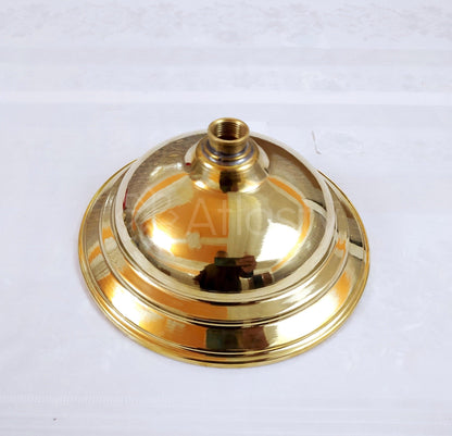 Unlacquered Brass Round Rain Shower Head, Handcrafted