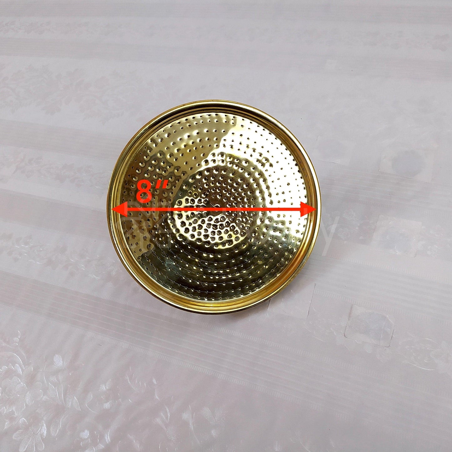 Unlacquered Brass Round Rain Shower Head, Handcrafted