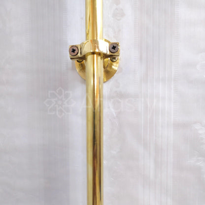 Antique Brass Shower System with Round Shower Head, Bath Faucet, and 3 Handles - Ref: ATLASS19