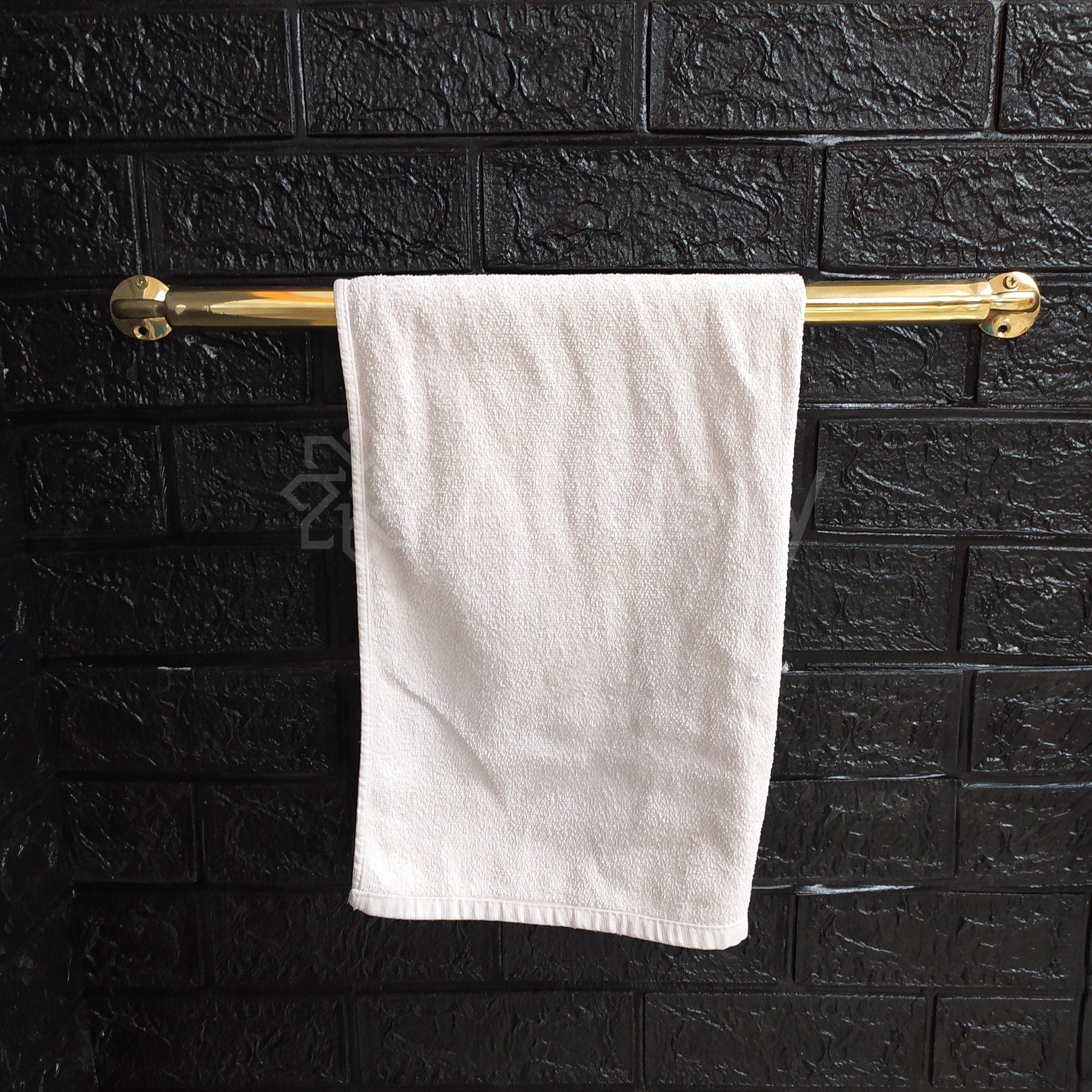 Handcrafted Solid Brass Wall Mounted Towel Holder For Bathroom - SKU: BA022