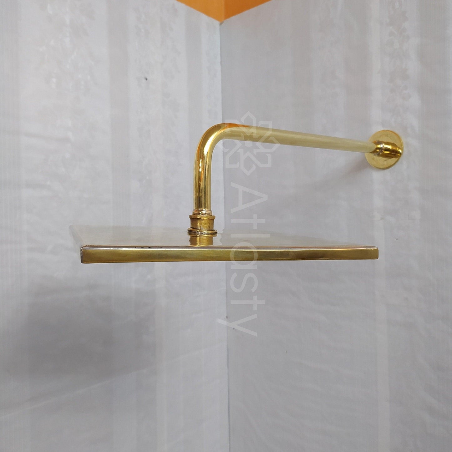 Brass Round Shower Head with Brass Straight Arm, Outdoor and Indoor showerhead