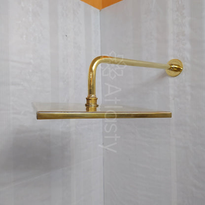 Brass Round Shower Head with Brass Straight Arm, Outdoor and Indoor showerhead