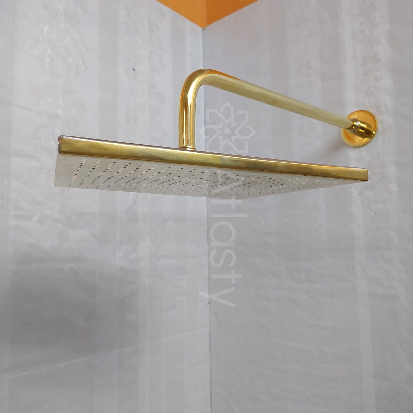 Brass Round Shower Head with Brass Straight Arm, Outdoor and Indoor showerhead
