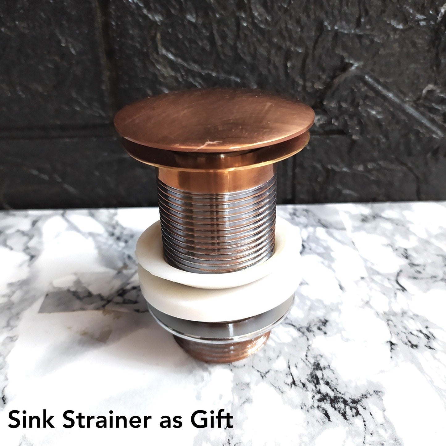 Copper Bathroom Sink | Copper Resin Vanity Vessel Sink | Black and White Bowl Sink | Bathroom Vanities | Antique | Bathroom Decoration