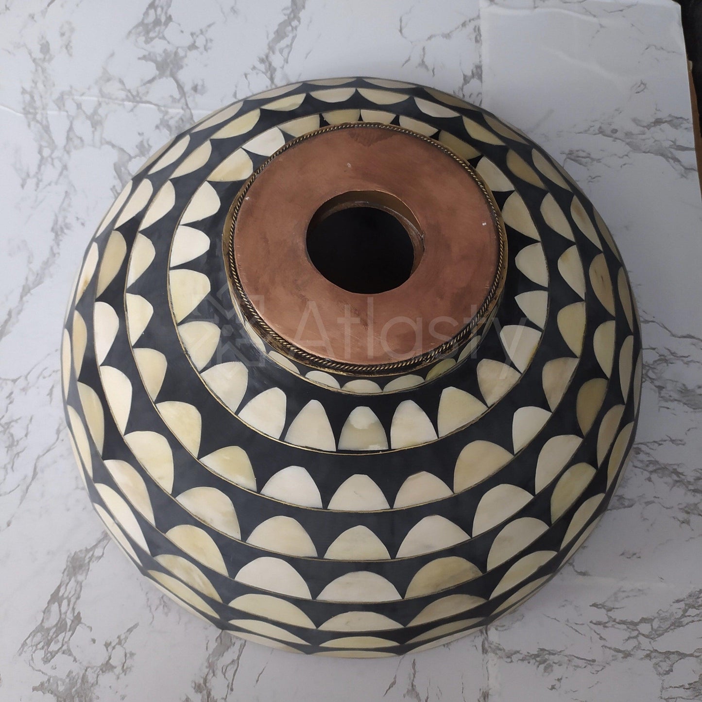 Copper Bathroom Sink | Copper Resin Vanity Vessel Sink | Black and White Bowl Sink | Bathroom Vanities | Antique | Bathroom Decoration