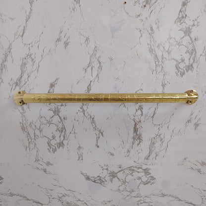 Engraved Solid Brass Wall Mounted Towel Holder For Bathroom